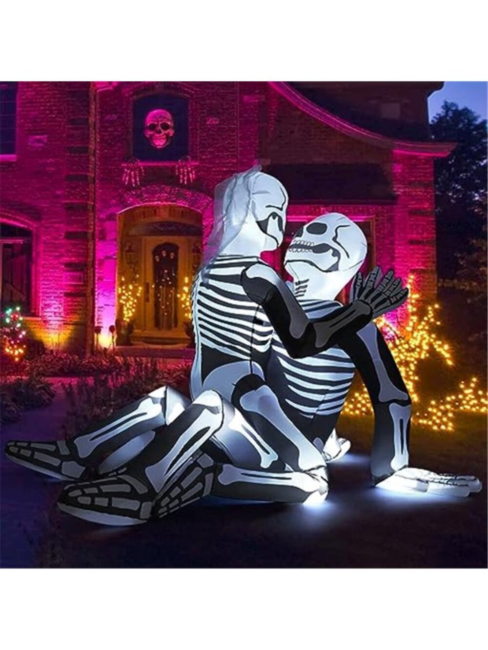 6.5 FT Long Halloween Inflatables Skeleton Outdoor Decorations Blow Up